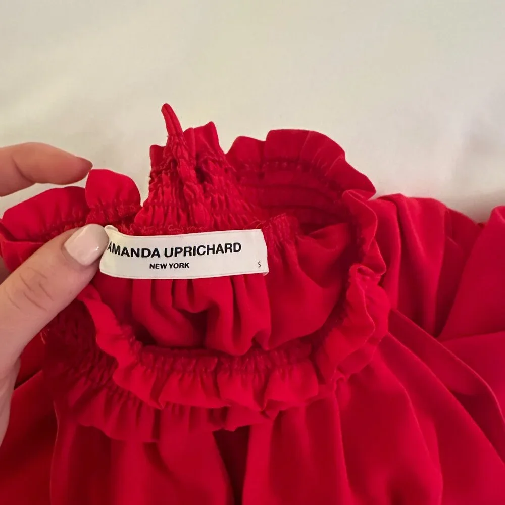 Amanda Uprichard Kimmie Dress in Red - Picture 4 of 5